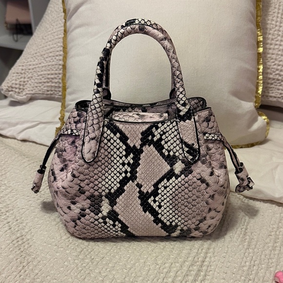 Kate Spade Mini Pink and Black Snake Print Satchel - Picture 3 of 5